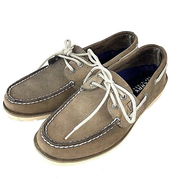 Sperry Top-Sider Mens Tan Leather Boat Shoes sz 7.5 M US EUC - Picture 5 of 12